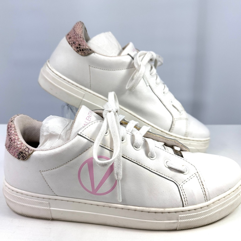 Valentino Petra Sauvage White Leather‎ Chunky Platform Sneakers 9.5 Italy
